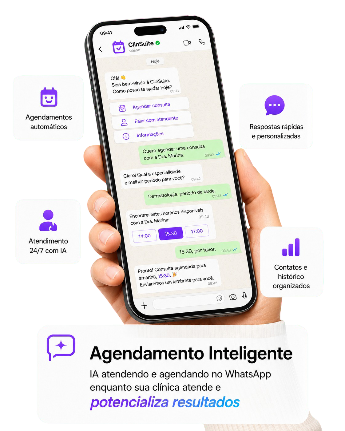 Demonstração do ClinSuite: Agendamento inteligente